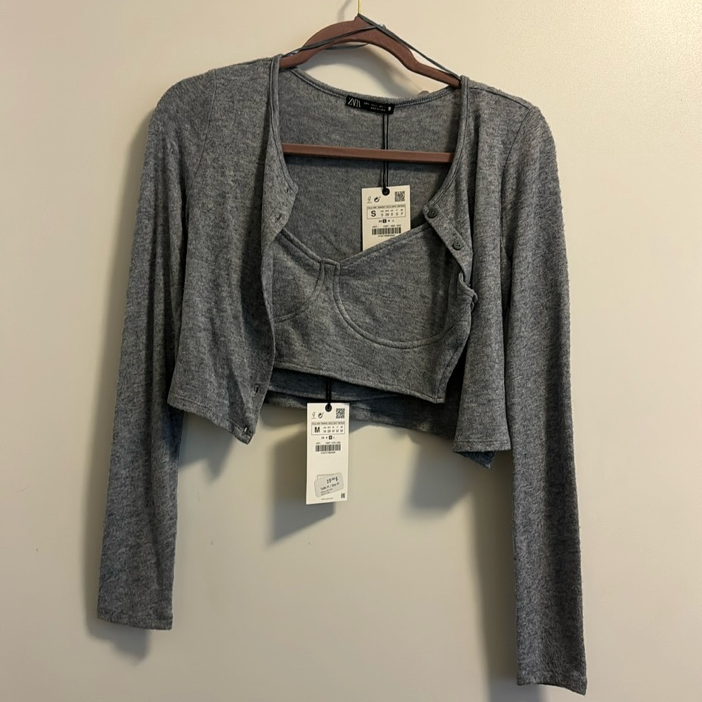 Zara Bra & Cardigan Set
